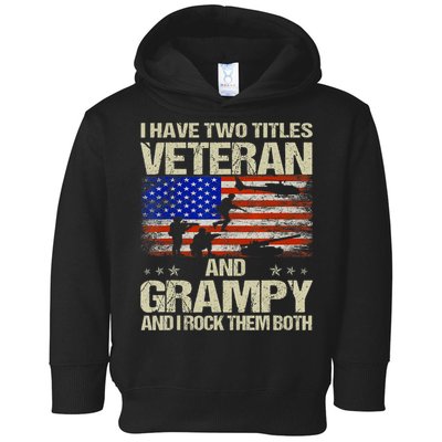 I Have Two Titles Veteran And Grampy And I Rock Them Both Toddler Hoodie