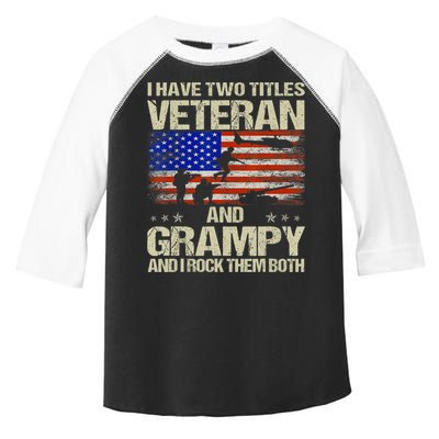 I Have Two Titles Veteran And Grampy And I Rock Them Both Toddler Fine Jersey T-Shirt