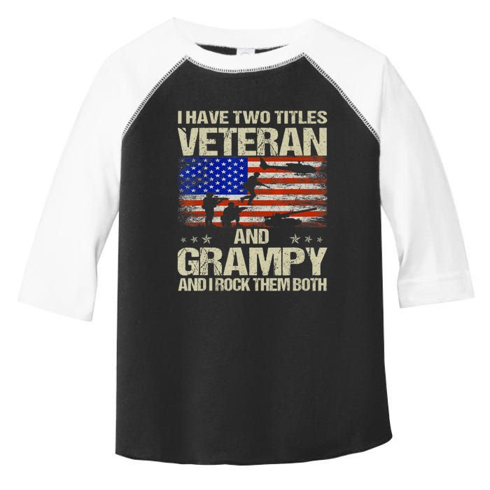 I Have Two Titles Veteran And Grampy And I Rock Them Both Toddler Fine Jersey T-Shirt