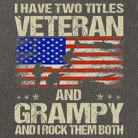 I Have Two Titles Veteran And Grampy And I Rock Them Both Cotton Canvas Backpack