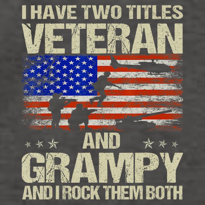 I Have Two Titles Veteran And Grampy And I Rock Them Both Vector Backpack