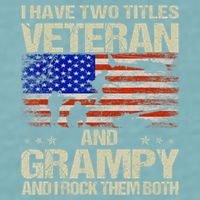 I Have Two Titles Veteran And Grampy And I Rock Them Both Sueded Cloud Jersey T-Shirt