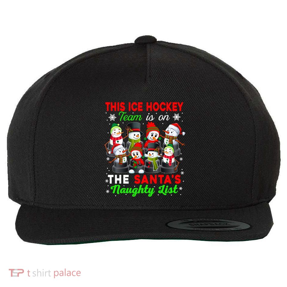 Ice Hockey Team Is On SantaS Naughty List Xmas Snow Gift Wool Snapback Cap