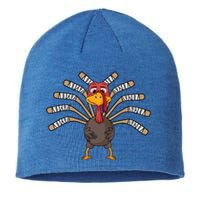 Ice Hockey Thanksgiving Turkey Gift Sustainable Beanie