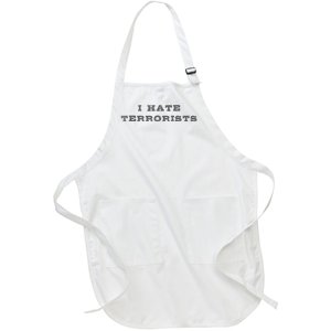 I Hate Terrorists Full-Length Apron With Pockets