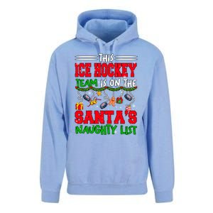 Ice Hockey Team Is On SantaS Xmas Naughty List Funny Player Gift Unisex Surf Hoodie