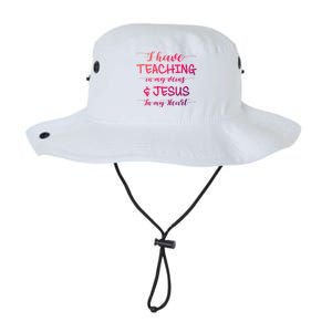 I Have Teaching In My Veins And Jesus In My Heart Teacher Gift Legacy Cool Fit Booney Bucket Hat