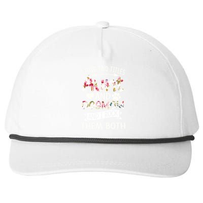 I Have Two Titles Aunt And Dog Mom I Rock Meaningful Gift Snapback Five-Panel Rope Hat