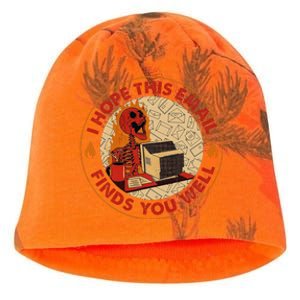 I Hope This Email Finds You Well Funny Skeleton Halloween Kati - Camo Knit Beanie