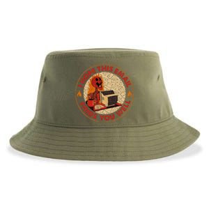 I Hope This Email Finds You Well Funny Skeleton Halloween Sustainable Bucket Hat