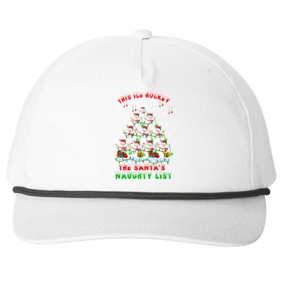 Ice Hockey Team On SantaS Naughty List Snow Ice Hockey Gift Snapback Five-Panel Rope Hat