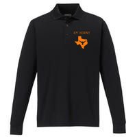 IM Horny Texas Funny Merch Performance Long Sleeve Polo