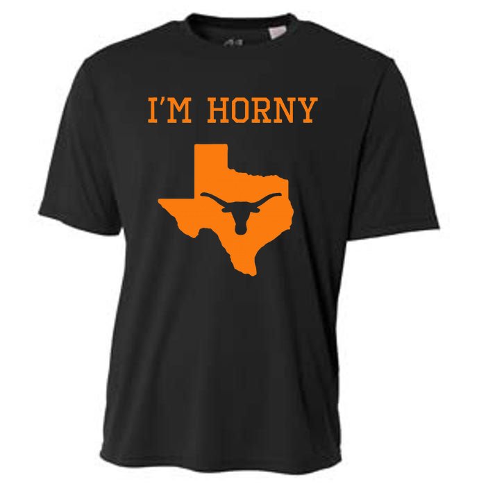 IM Horny Texas Funny Merch Cooling Performance Crew T-Shirt