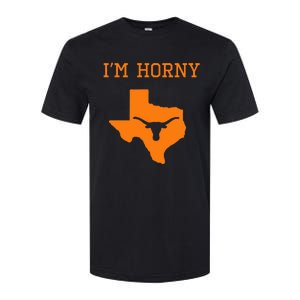 IM Horny Texas Funny Merch Softstyle CVC T-Shirt