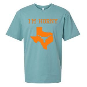 IM Horny Texas Funny Merch Sueded Cloud Jersey T-Shirt