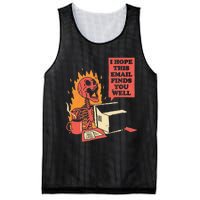 I Hope This Email Finds You Well Funny Skeleton Mesh Reversible Basketball Jersey Tank