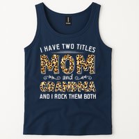 I Have Two Titles Mom And Grandma And I Rock Them Both Leopard Pattern Tank Top