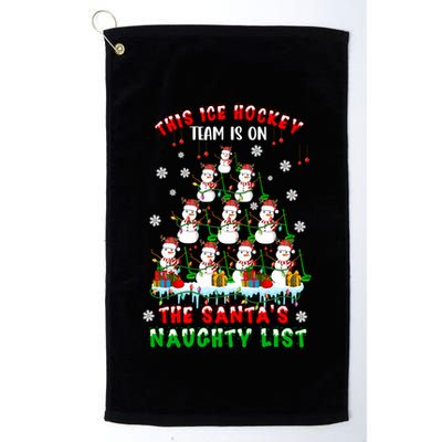 Ice Hockey Team On SantaS Naughty List Snow Ice Hockey Gift Golf Towel