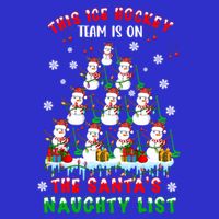 Ice Hockey Team On SantaS Naughty List Snow Ice Hockey Gift Button
