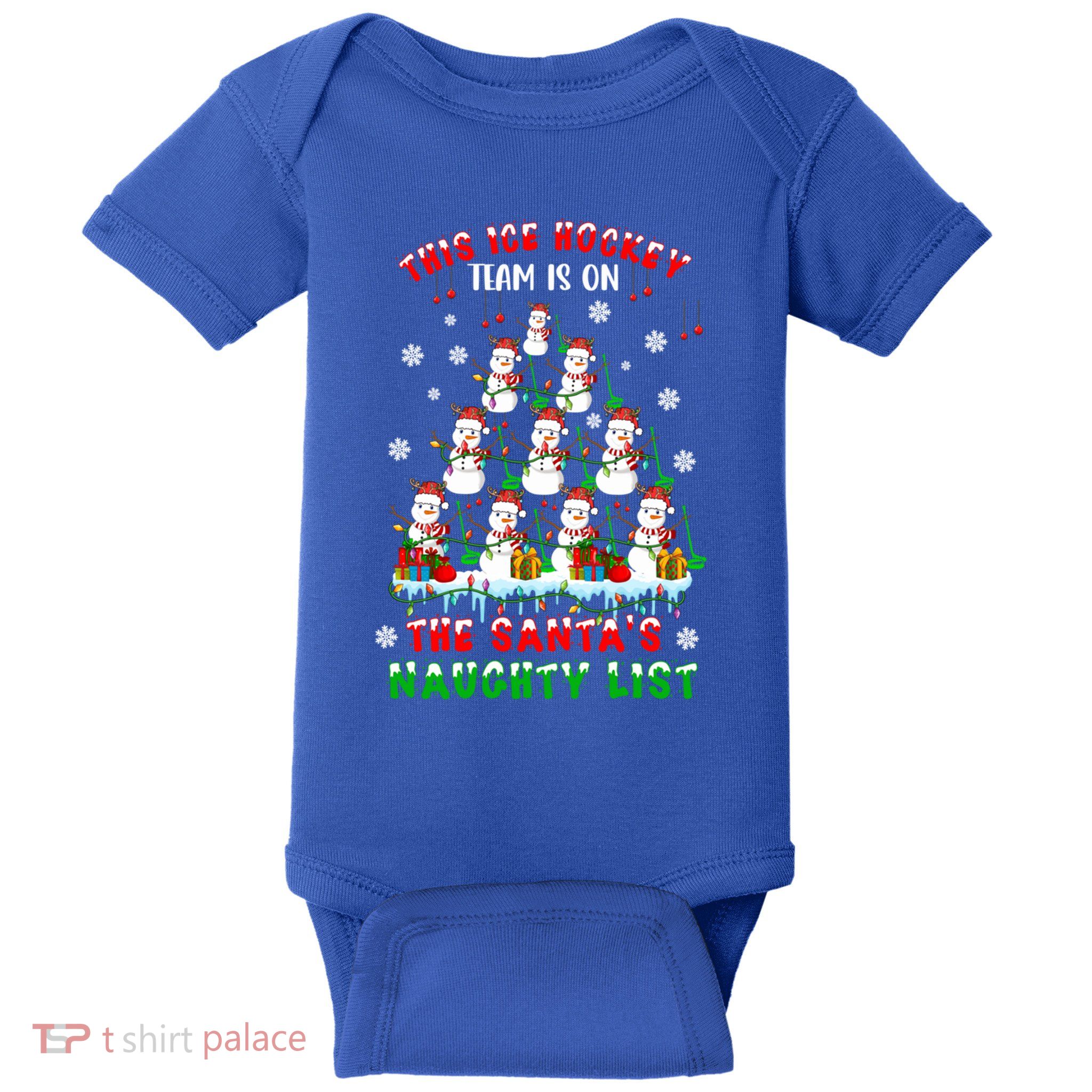 Ice Hockey Team On SantaS Naughty List Snow Ice Hockey Gift Baby Bodysuit
