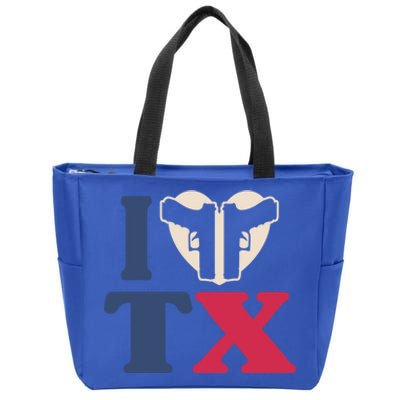 I Heart Texas Tx Love Pro Usa 2nd Adt Pro Gun Gift Zip Tote Bag