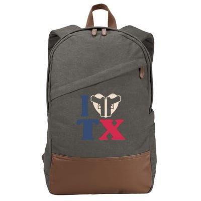 I Heart Texas Tx Love Pro Usa 2nd Adt Pro Gun Gift Cotton Canvas Backpack