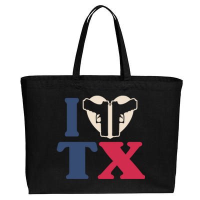 I Heart Texas Tx Love Pro Usa 2nd Adt Pro Gun Gift Cotton Canvas Jumbo Tote