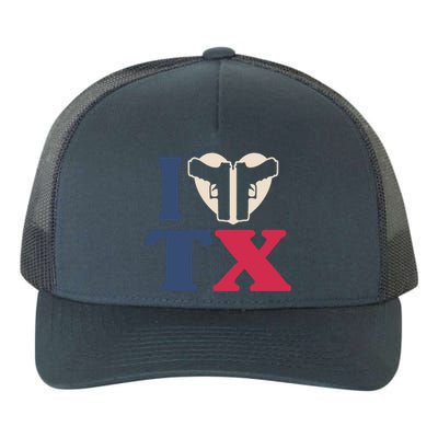 I Heart Texas Tx Love Pro Usa 2nd Adt Pro Gun Gift Yupoong Adult 5-Panel Trucker Hat