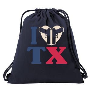 I Heart Texas Tx Love Pro Usa 2nd Adt Pro Gun Gift Drawstring Bag