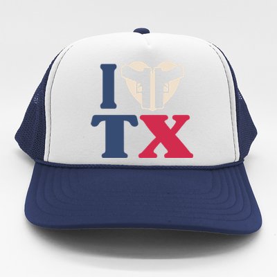 I Heart Texas Tx Love Pro Usa 2nd Adt Pro Gun Gift Trucker Hat