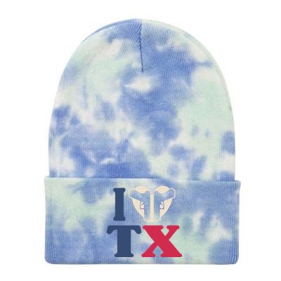 I Heart Texas Tx Love Pro Usa 2nd Adt Pro Gun Gift Tie Dye 12in Knit Beanie