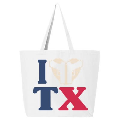 I Heart Texas Tx Love Pro Usa 2nd Adt Pro Gun Gift 25L Jumbo Tote