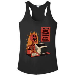 I Hope This Email Finds You Well Funny Skeleton Ladies PosiCharge Competitor Racerback Tank