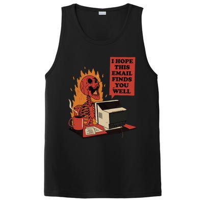 I Hope This Email Finds You Well Funny Skeleton PosiCharge Competitor Tank