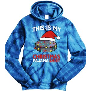 Ice Hockey This Is My Pajama Christmas Gift Tie Dye Hoodie