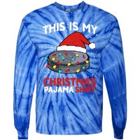 Ice Hockey This Is My Pajama Christmas Gift Tie-Dye Long Sleeve Shirt