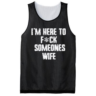 IM Here To Make Trouble Funny Family Saying Mesh Reversible Basketball Jersey Tank