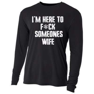 IM Here To Make Trouble Funny Family Saying Cooling Performance Long Sleeve Crew