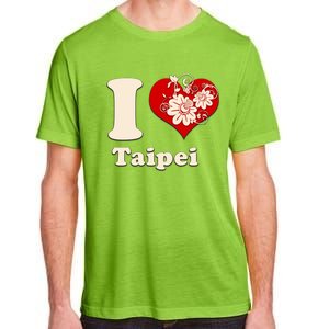 I Heart Taipei Taiwan Floral Gift Adult ChromaSoft Performance T-Shirt