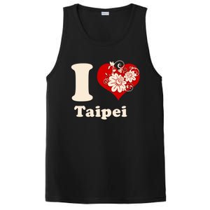 I Heart Taipei Taiwan Floral Gift PosiCharge Competitor Tank