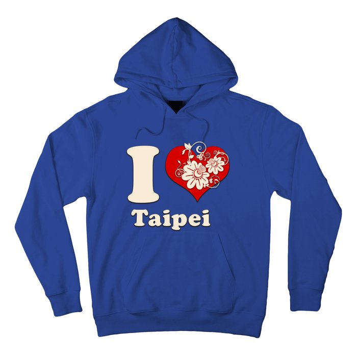 I Heart Taipei Taiwan Floral Gift Hoodie