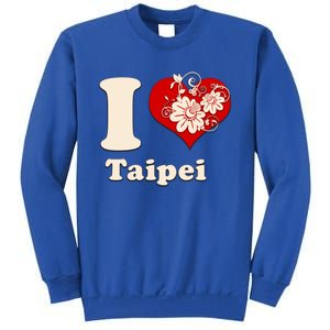 I Heart Taipei Taiwan Floral Gift Sweatshirt