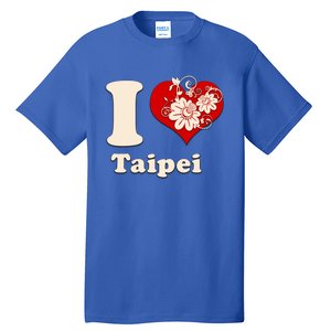 I Heart Taipei Taiwan Floral Gift Tall T-Shirt