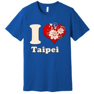 I Heart Taipei Taiwan Floral Gift Premium T-Shirt