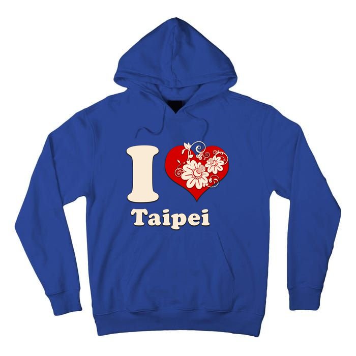 I Heart Taipei Taiwan Floral Gift Tall Hoodie