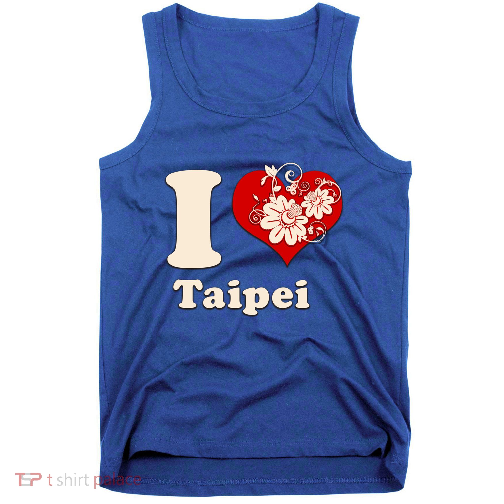 I Heart Taipei Taiwan Floral Gift Tank Top