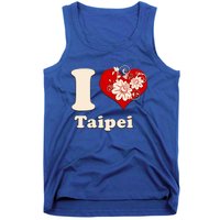 I Heart Taipei Taiwan Floral Gift Tank Top