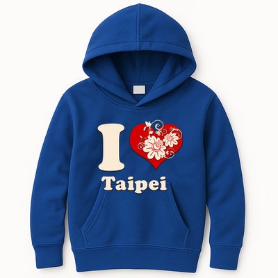 I Heart Taipei Taiwan Floral Gift Kids Hoodie