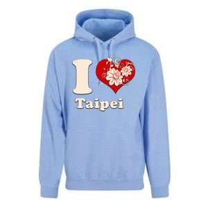 I Heart Taipei Taiwan Floral Gift Unisex Surf Hoodie