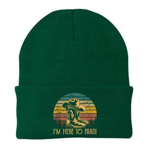 IM Here To Pardi Cowboy Sunset Boots Hats Sunset Knit Cap Winter Beanie